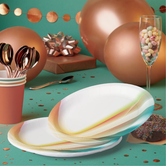 Abstract Swirl 2 Paper Plates (Multi)