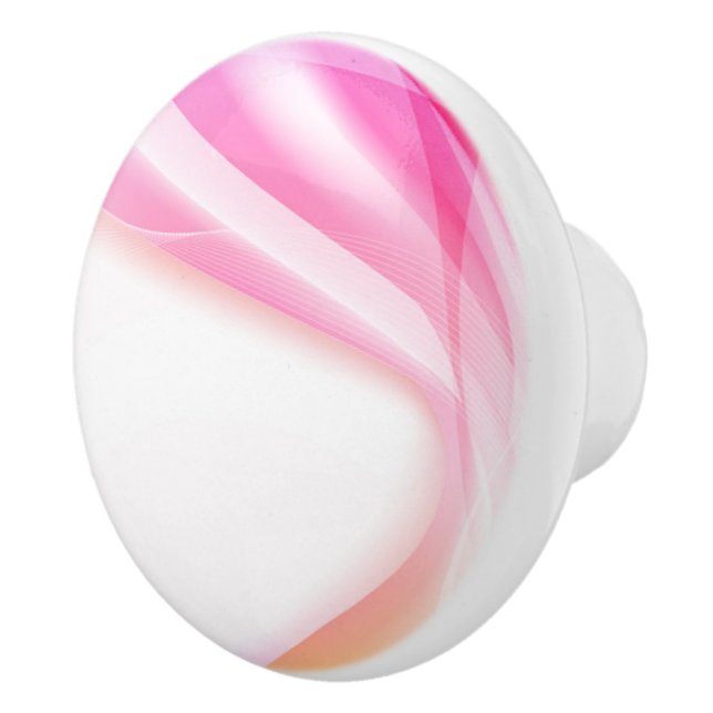 Abstract Swirl 3 Ceramic Knob (Right)