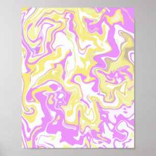 Abstract Swirl Art with Pastel Colors Poster