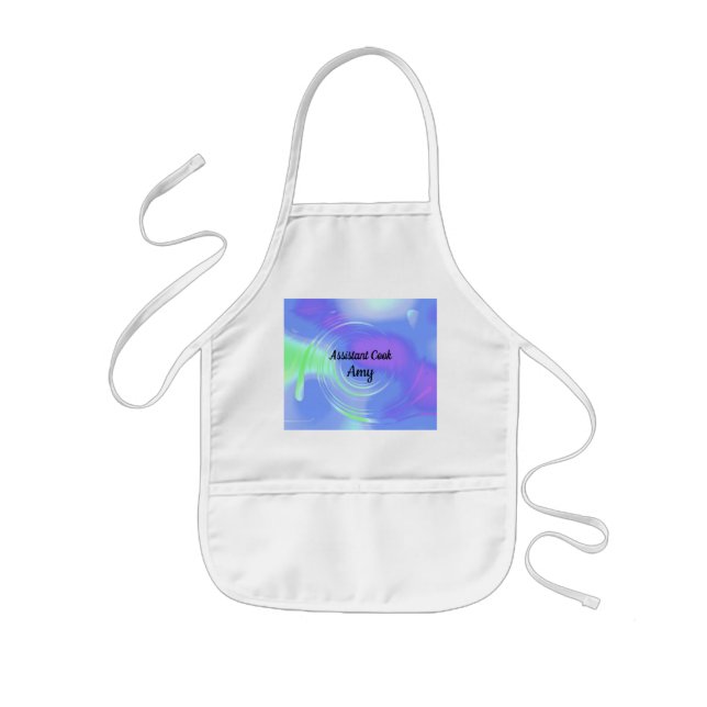 Abstract Swirl Assistant Cook Kids' Apron (Front)
