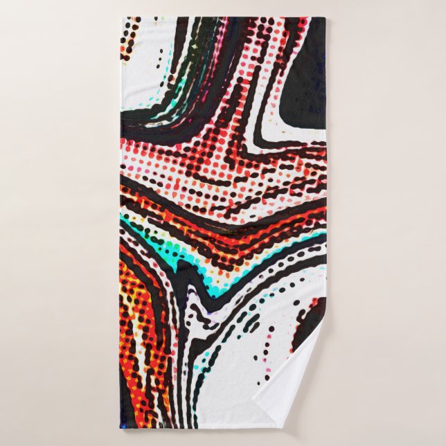 Abstract swirl background. Liquid paint texture in Bath Towel (Bath Towel)