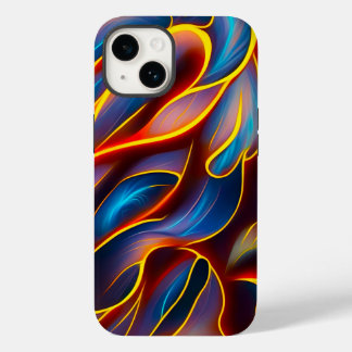 Abstract Swirl Blue Red Flames Case-Mate iPhone 14 Case