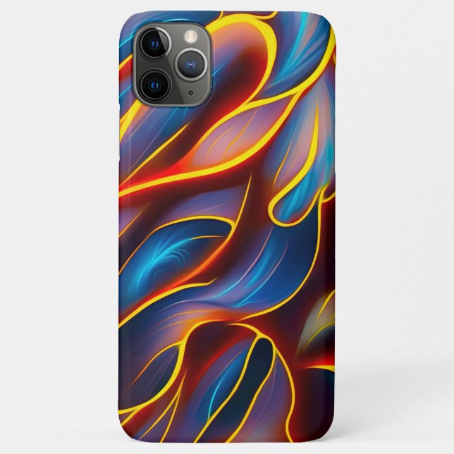 Abstract Swirl Blue Red Flames Case-Mate iPhone Case (Back)