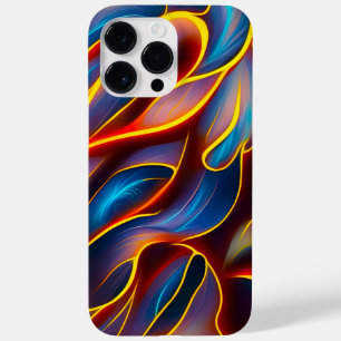 Abstract Swirl Blue Red Flames Case-Mate iPhone 14 Pro Max Case