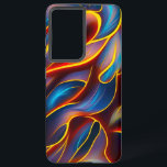 Abstract Swirl Blue Red Flames Samsung Galaxy S21  Case<br><div class="desc">A funky abstract swirl design that is very blue and red flame-looking.</div>