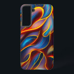Abstract Swirl Blue Red Flames Samsung Galaxy S22  Case<br><div class="desc">A funky abstract swirl design that is very blue and red flame-looking.</div>