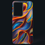 Abstract Swirl Blue Red Flames Samsung Galaxy S21 Ultra Case<br><div class="desc">A funky abstract swirl design that is very blue and red flame-looking.</div>