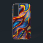 Abstract Swirl Blue Red Flames Samsung Galaxy S22 Case<br><div class="desc">A funky abstract swirl design that is very blue and red flame-looking.</div>