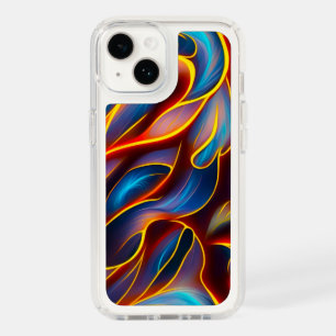 Abstract Swirl Blue Red Flames Speck iPhone 14 Case
