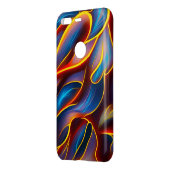 Abstract Swirl Blue Red Flames Uncommon Google Pixel Case (Back/Left)
