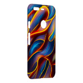 Abstract Swirl Blue Red Flames Uncommon Google Pixel Case (Back/Right)