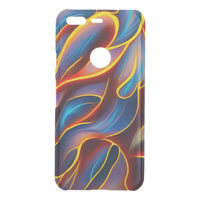Abstract Swirl Blue Red Flames Uncommon Google Pixel Case (Back)
