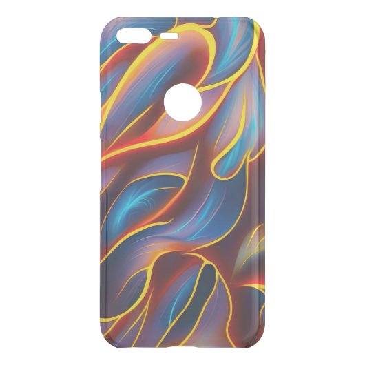 Abstract Swirl Blue Red Flames Uncommon Google Pixel XL Case (Back)
