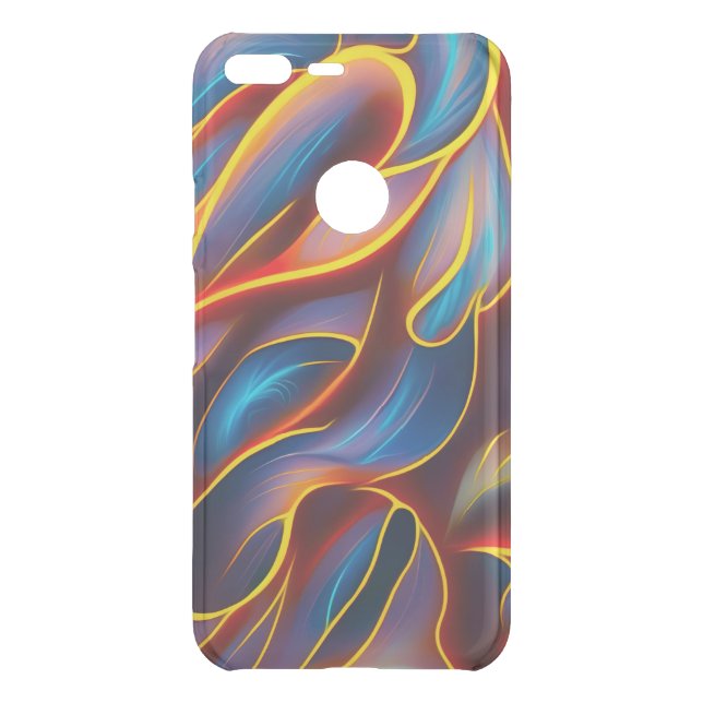 Abstract Swirl Blue Red Flames Uncommon Google Pixel XL Case (Back)