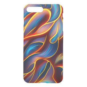 Abstract Swirl Blue Red Flames iPhone 8 Plus/7 Plus Case