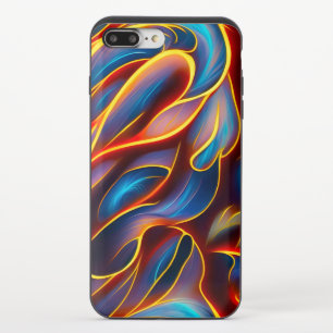 Abstract Swirl Blue Red Flames iPhone 8/7 Plus Slider Case