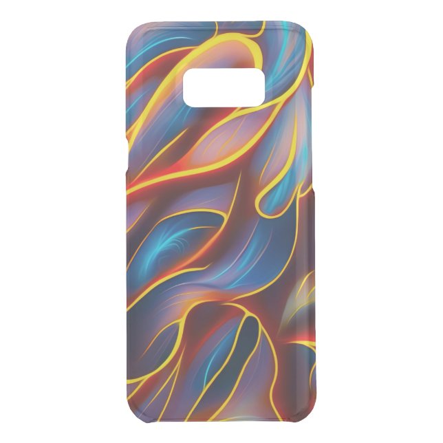 Abstract Swirl Blue Red Flames Uncommon Samsung Galaxy Case (Back)