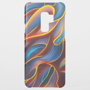 Abstract Swirl Blue Red Flames Uncommon Samsung Galaxy S9 Plus Case