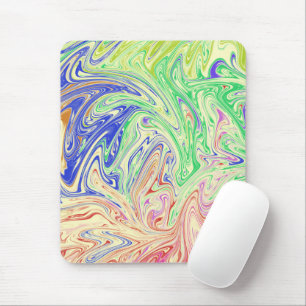 Abstract Swirl Colorful Elegant Pattern Mouse Pad