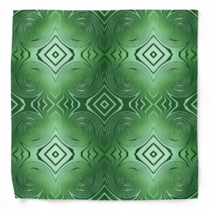 abstract swirl green pattern bandana