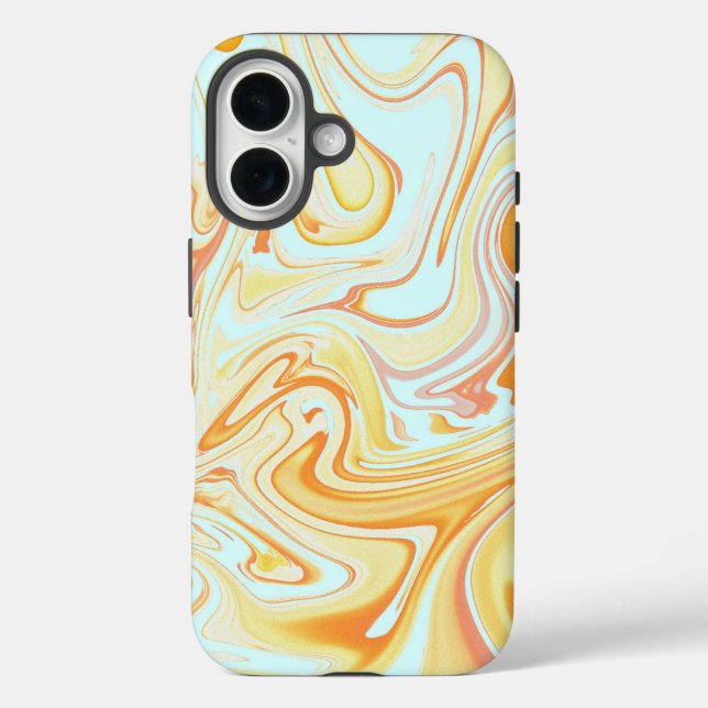 Abstract swirl iPhone16 case- trendy marble design Case-Mate iPhone Case (Back)