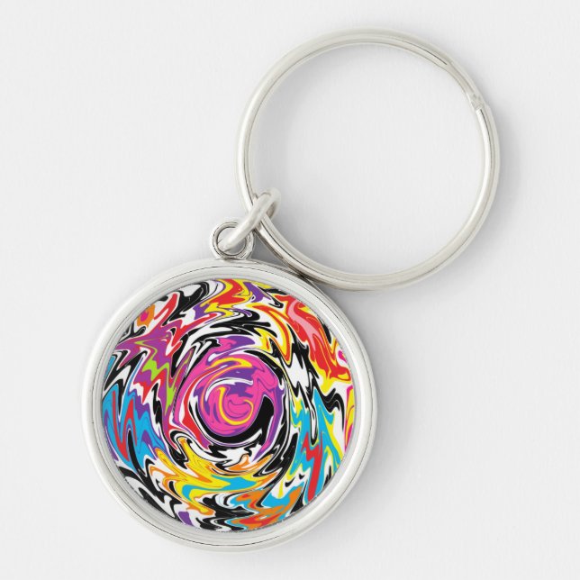 Abstract Swirl Keychain (Front)
