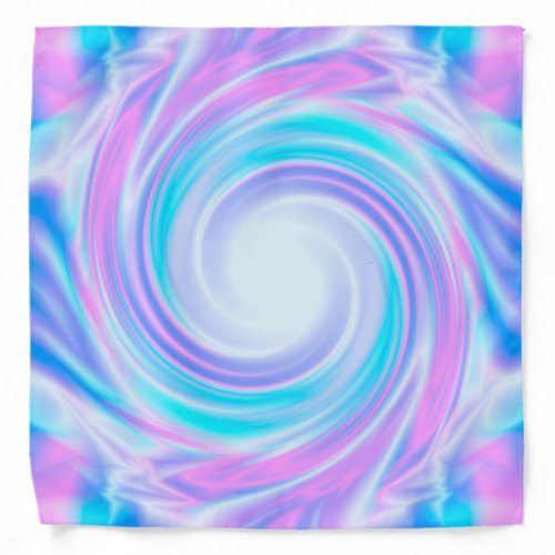 Abstract swirl liquid pastel purple colors print bandana