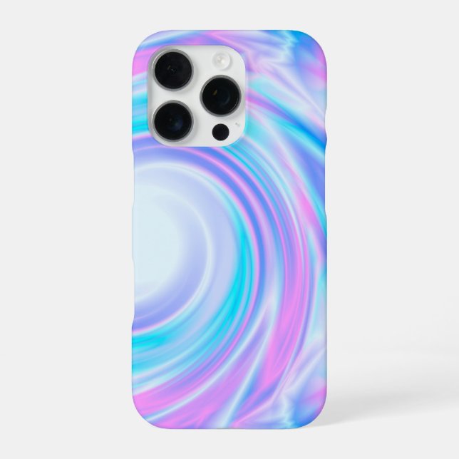 Abstract swirl liquid pastel purple colors print iPhone case (Back)