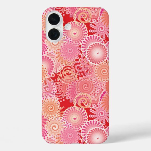 Abstract swirl pattern, pink, coral, peach Case-Mate iPhone case (Back)