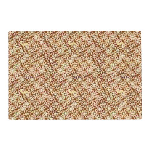 Abstract swirl pattern _ shades of brown placemat