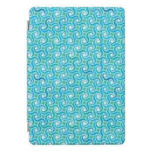 Abstract swirl pattern, turquoise, green, blue iPa iPad Pro Cover