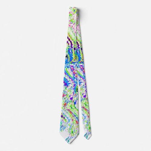 Abstract Swirl Patterns Colorful Bright Multicolor Neck Tie