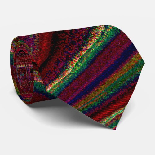 Abstract Swirl Patterns Red Multicolor Swirls Neck Tie