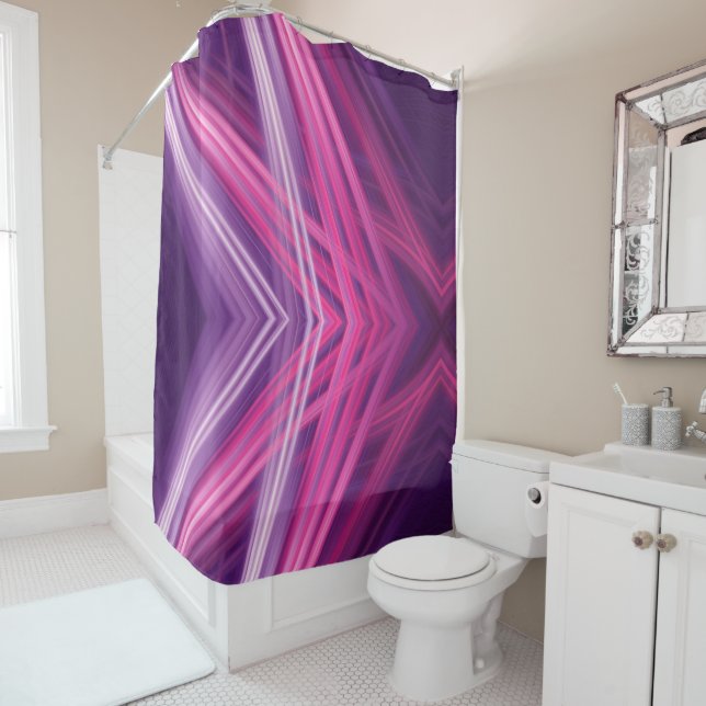 abstract swirl shower curtain (In Situ)