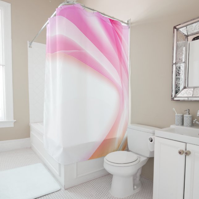Abstract Swirl Shower Curtain (In Situ)