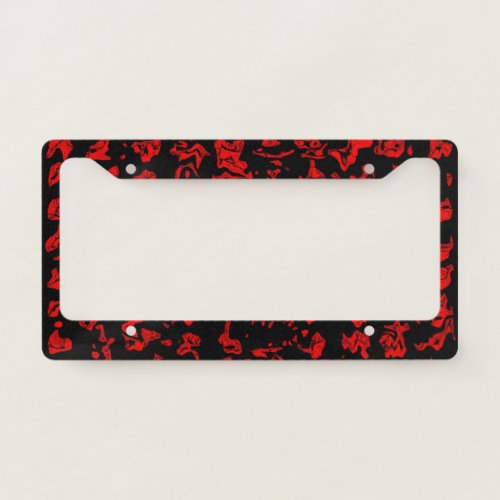 Abstract Swirl Stripe License Plate Frame