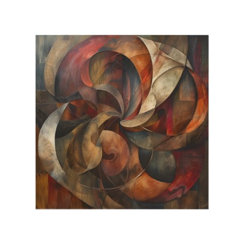 Abstract Swirl Wood Wall Art