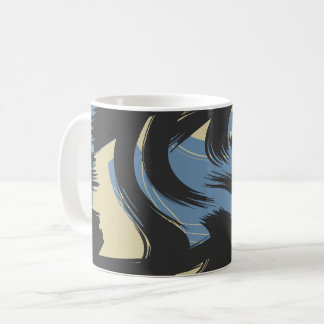 Abstract Swirling Brushstroke Design Coffee Mug
