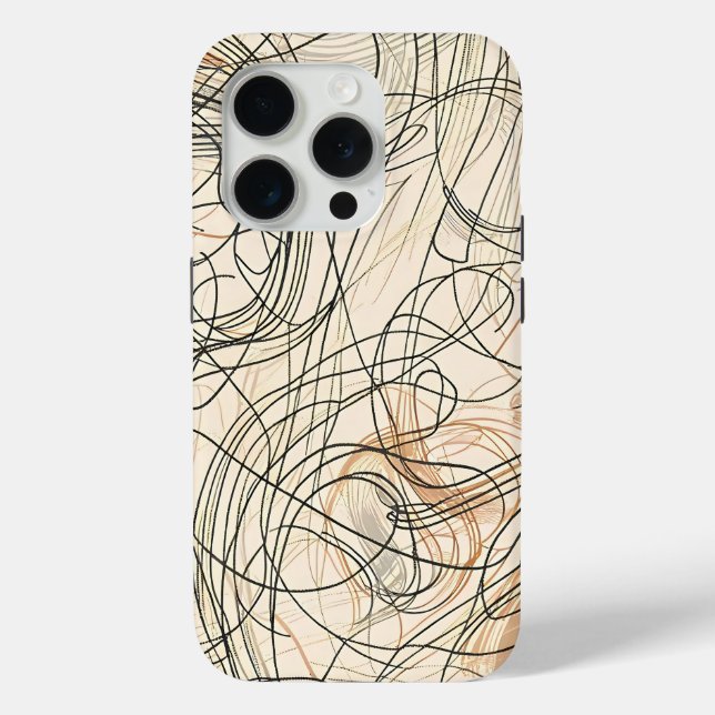 Abstract Swirling Lines Pattern  Case-Mate iPhone Case (Back)