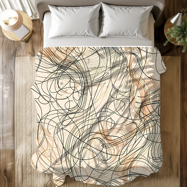 Abstract Swirling Lines Pattern  Duvet Cover (Creator Uploaded)