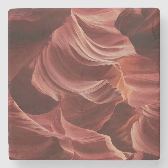 Abstract Swirling Pattern of Antelope Canyon Stone Coaster (Front)