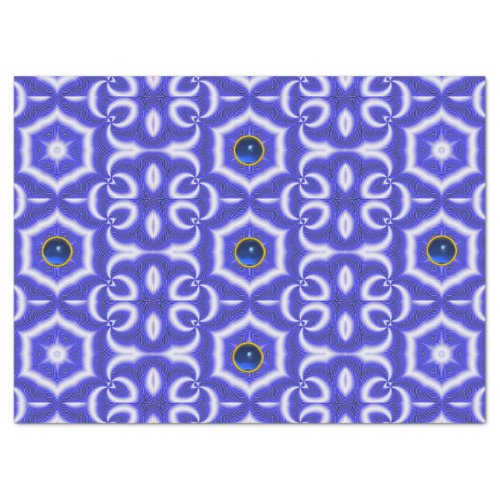 ABSTRACT SWIRLSBLUE STAR AND SAPPHIRE GEMSTONE TISSUE PAPER