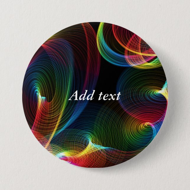 Abstract Swirls colorful template Button (Front)