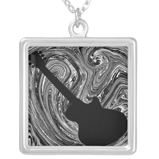 Abstract Swirls Guitar Necklace (Front)