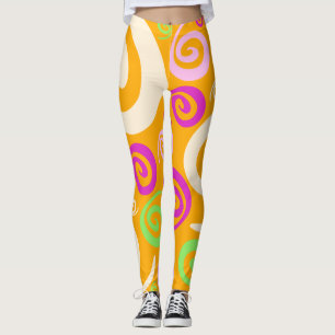 Abstract swirls leggings