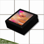 Abstract Swirls of Color Gift Box<br><div class="desc">warm  colors of orange yellow and grey in swirls of blocky  shapes.</div>