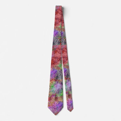 Abstract Swirls of Colors Watercolor Paint Look Tie