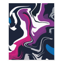 Abstract Swirls of Cool and Bold Colors