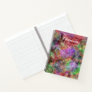 Abstract Swirls of Pretty Colors Purple Pink Green Notebook