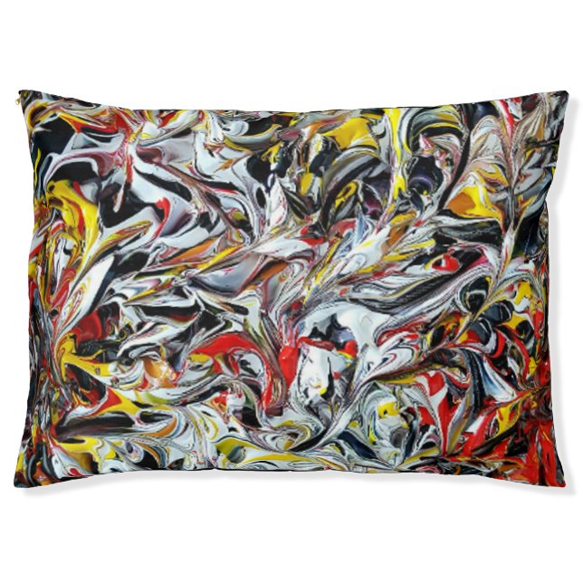 Abstract Swirls Outdoor Dog Bed (Front)